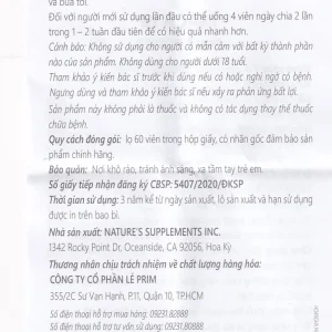 Viên uống Maca M Male Power hỗ trợ bổ thận, tráng dương (60 viên)