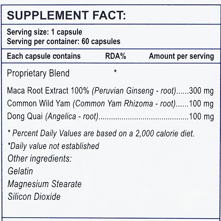 Viên uống MacaF Female hỗ trợ tăng cường nội tiết tố nữ, tăng khả năng sinh lý (60 viên)