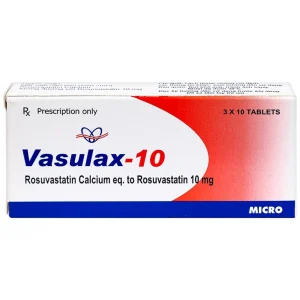 Thuốc Vasulax-10 Micro điều trị rối loạn lipid máu (3 vỉ x 10 viên)
