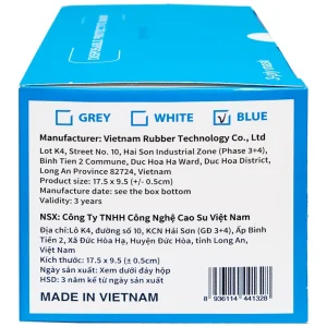 Khẩu trang y tế Cao Su VN 3 lớp hỗ trợ ngăn khói, bụi, kháng khuẩn (50 cái)