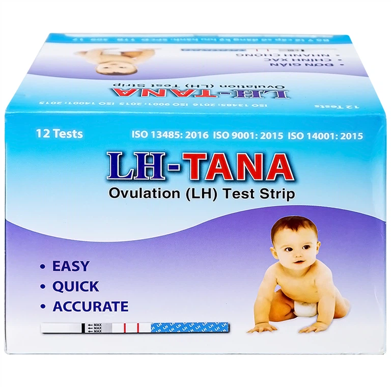 Que thử rụng trứng LH-Tana hỗ trợ phát hiện ngày rụng trứng nhanh chóng, đơn giản (12 que)