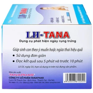 Que thử rụng trứng LH-Tana hỗ trợ phát hiện ngày rụng trứng nhanh chóng, đơn giản (12 que)