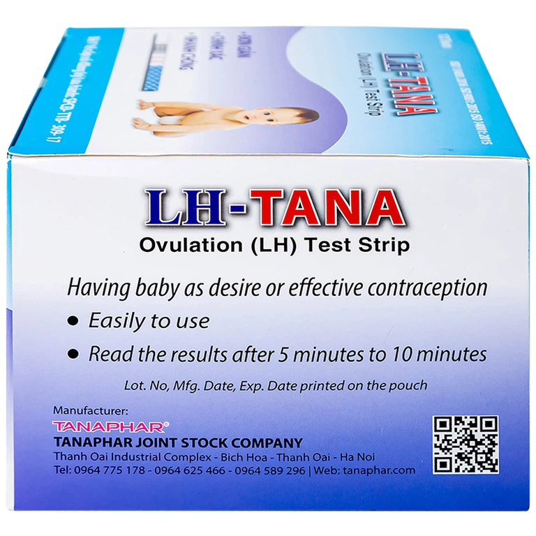 Que thử rụng trứng LH-Tana hỗ trợ phát hiện ngày rụng trứng nhanh chóng, đơn giản (12 que)