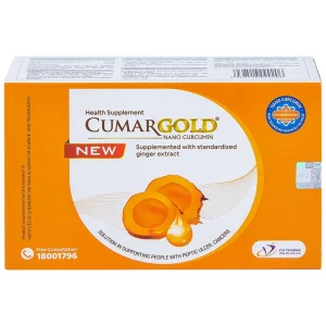 Viên uống Cumargold Nano Curcumin New CVI Pharma hỗ trợ bảo vệ niêm mạc dạ dày (3 vỉ x 10 viên)