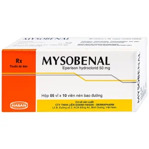 Viên nén Mysobenal 50mg Hasan cải thiện triệu chứng tăng trương lực cơ (5 vỉ x 10 viên)