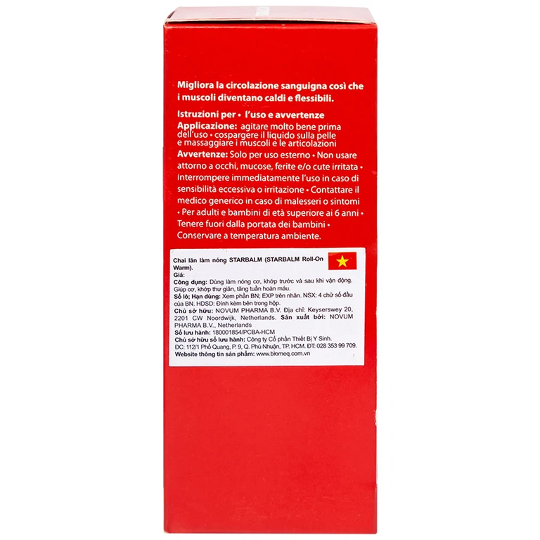 Chai lăn làm nóng Starbalm giúp cơ, khớp thư giãn, tăng tuần hoàn máu (75ml)