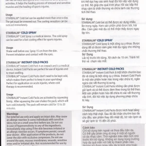 Gel làm lạnh Starbalm Cold Gel điều trị chấn thương căng cơ, bầm tím và bong gân (100ml)