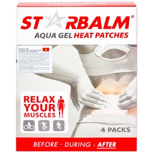 Miếng dán nhiệt Starbalm Aqua Gel Warm Plaster Heat Patches hỗ trợ giảm đau nhanh, kháng viêm (4 gói)