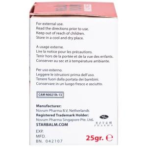 Cao Starbalm đỏ 25g xoa bóp, làm nóng, thấm sâu vào cơ, hỗ trợ chấn thương