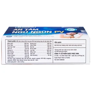 Viên uống An Tâm Ngủ Ngon PV Pharma giúp an thần, giảm căng thẳng (5 vỉ x 10 viên)