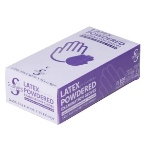 Găng tay cao su y tế có bột SGlove Size L (100 chiếc)