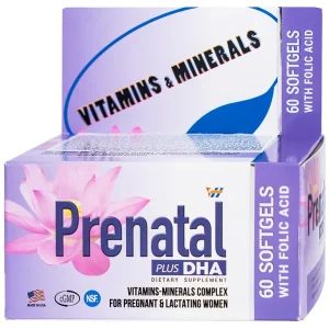 Viên uống Prenatal Plus DHA Nutrimed bổ sung Vitamin, khoáng chất và Omega 3 (60 viên)