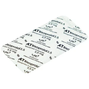 Thuốc A.T Bisoprolol 2.5mg An Thiên điều trị suy tim mạn tính ổn định (10 vỉ x 10 viên)