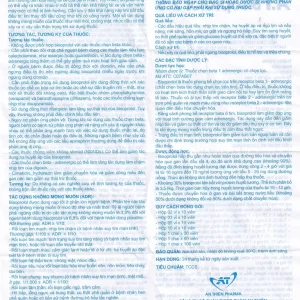 Thuốc A.T Bisoprolol 2.5mg An Thiên điều trị suy tim mạn tính ổn định (10 vỉ x 10 viên)