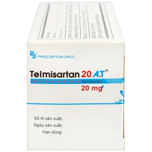 Thuốc Telmisartan 20 A.T điều trị tăng huyết áp (10 vỉ x 10 viên)