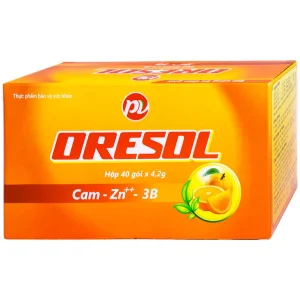 Bột pha Oresol Cam Phúc Vinh giúp bù nước và bổ sung chât điện giải (40 gói x 4.2g)
