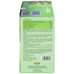 Viên uống Euro Ginko Gold HD Pharma hỗ trợ hoạt huyết, tăng cường tuần hoàn máu não (100 viên)