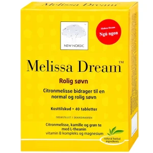 Viên uống Melissa Dream New Nordic giảm căng thẳng tinh thần, giúp ngủ ngon (40 viên)
