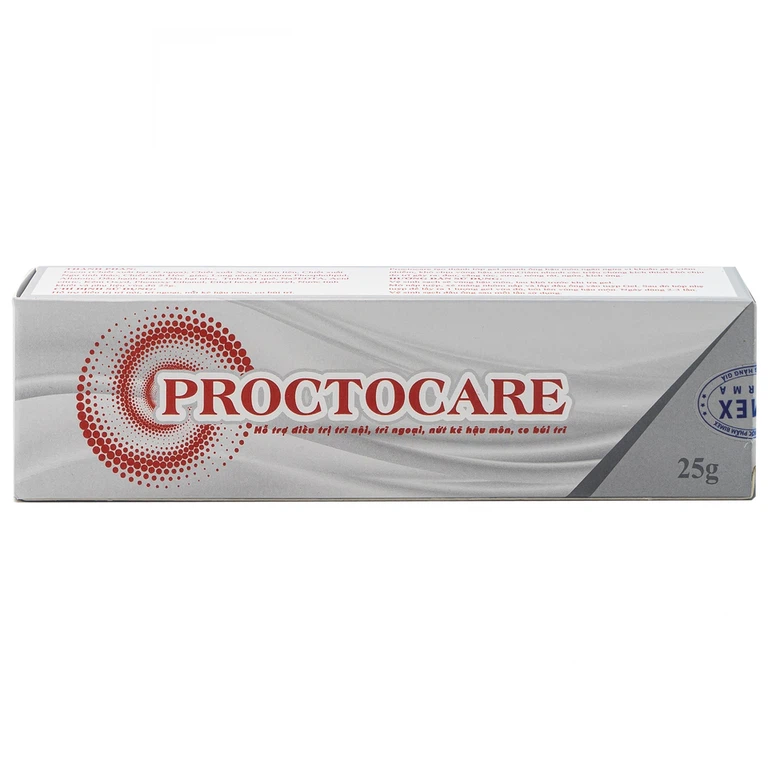 Gel bôi Proctocare Bimex hỗ trợ điều trị trĩ nội, trĩ ngoại, nứt kẽ hậu môn, co búi trĩ (25g)