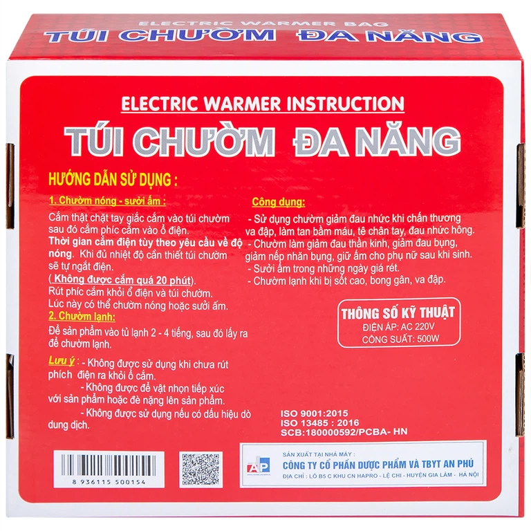 Túi chườm đa năng Thiên Thanh chườm nóng, sưởi ẩm, chườm lạnh, giữ ấm 4 - 6 tiếng