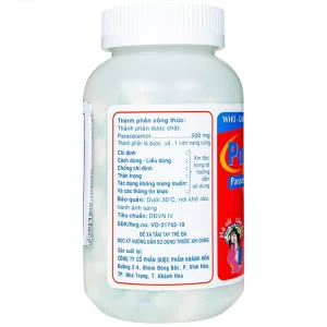 Viên nang cứng Panactol 500mg Khapharco giảm đau, hạ sốt (200 viên)