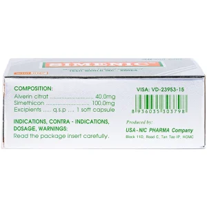 Thuốc Simenic điều trị đau do co thắt cơ trơn (3 vỉ x 10 viên)