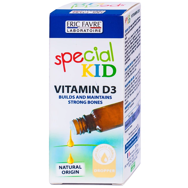 Siro Special Kid Vitamine D3 hỗ trợ hấp thu Calci, phát triển xương và răng ở trẻ (20ml)