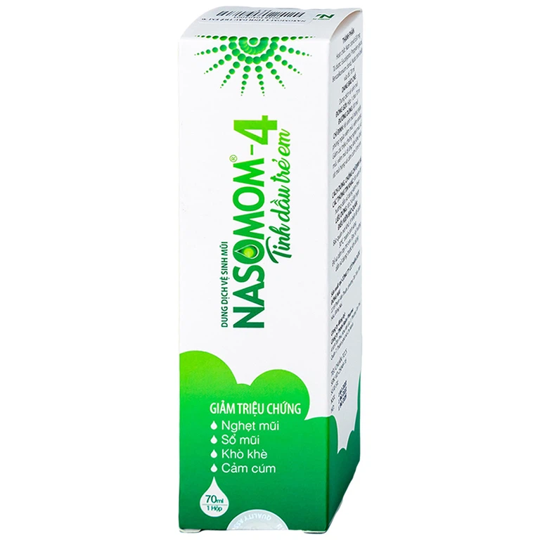 Tinh dầu trẻ em Nasomom-4 Reliv giảm triệu chứng nghẹt mũi, sổ mũi, khò khè, cảm cúm (70ml)