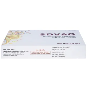 Viên đặt âm đạo Sdvag Gelnova điều trị viêm âm đạo, viêm cổ tử cung (1 vỉ x 7 viên)