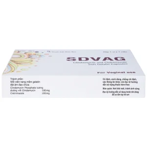 Viên đặt âm đạo Sdvag Gelnova điều trị viêm âm đạo, viêm cổ tử cung (1 vỉ x 7 viên)