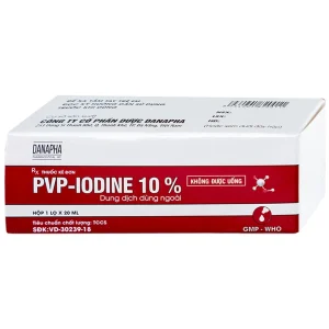 Dung dịch PVP - IODINE 10% Danapha sát trùng vết thương hoặc vết bỏng bề mặt (20ml)