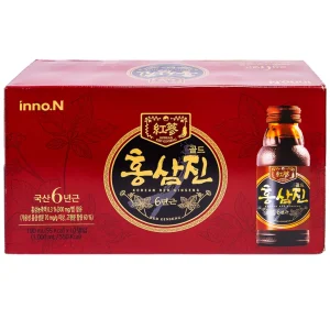 Nước Hồng Sâm Hongsamjin Gold hỗ trợ bồi bổ sức khỏe (10 chai x 100ml)