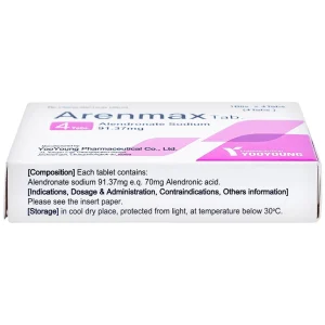 Thuốc Arenmax Tab YooYoung phòng và điều trị loãng xương (1 vỉ x 4 viên)