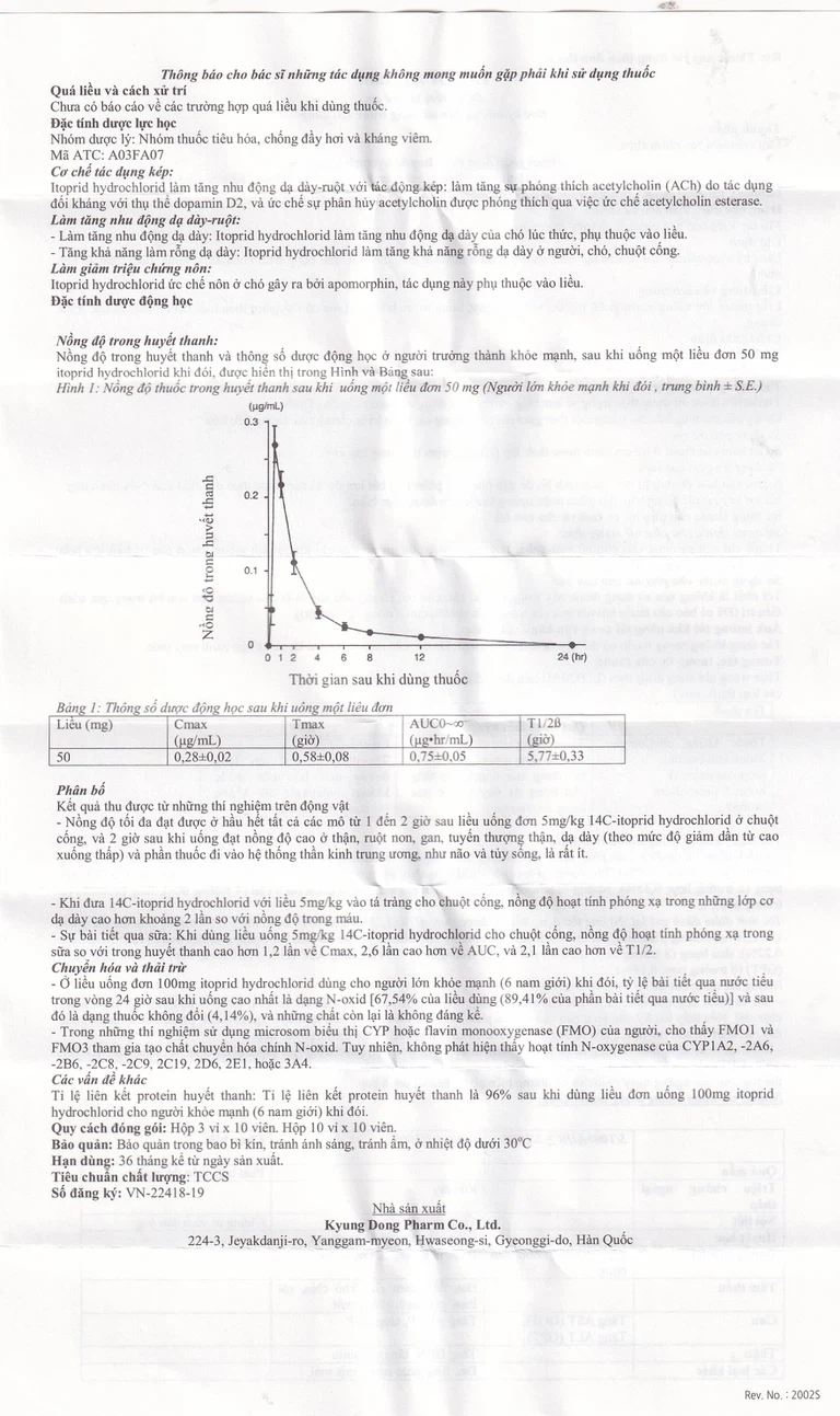Thuốc Litopau Tab điều trị các triệu chứng viêm dạ dày mãn tính (3 vỉ x 10 viên)
