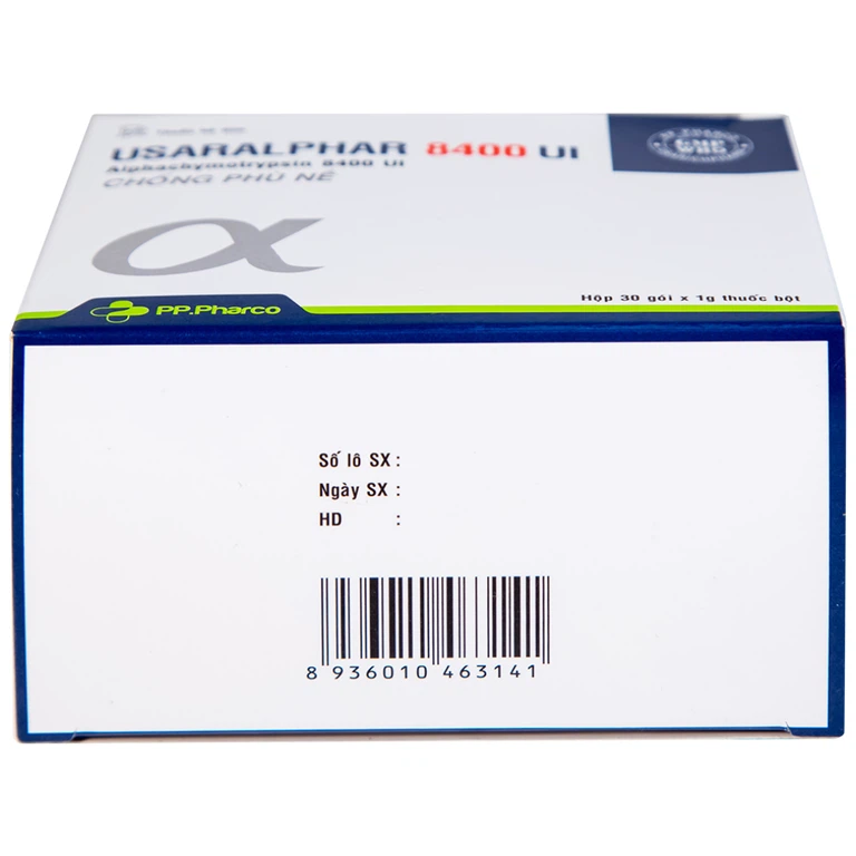 Thuốc Usaralphar 8400 UI Usarichpharm điều trị phù nề sau chấn thương, tổn thương mô mềm (30 gói x 1g)