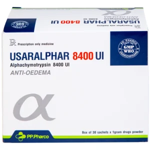 Thuốc Usaralphar 8400 UI Usarichpharm điều trị phù nề sau chấn thương, tổn thương mô mềm (30 gói x 1g)