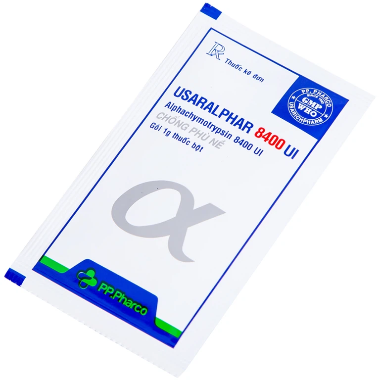 Thuốc Usaralphar 8400 UI Usarichpharm điều trị phù nề sau chấn thương, tổn thương mô mềm (30 gói x 1g)