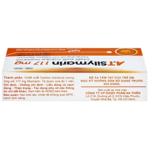 Thuốc A.T Silymarin 117mg An Thiên hỗ trợ điều trị bệnh viêm gan mạn tính, xơ gan (3 vỉ x 10 viên)