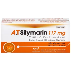 Thuốc A.T Silymarin 117mg An Thiên hỗ trợ điều trị bệnh viêm gan mạn tính, xơ gan (3 vỉ x 10 viên)