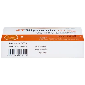 Thuốc A.T Silymarin 117mg An Thiên hỗ trợ điều trị bệnh viêm gan mạn tính, xơ gan (3 vỉ x 10 viên)