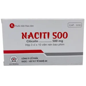 Viên nén Naciti 500mg Nghệ An Pharma điều trị các tổn thương não nghiêm trọng (3 vỉ x 10 viên)
