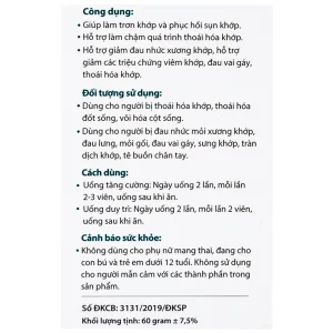 Viên xương khớp Khương Thảo Đan hỗ trợ làm trơn khớp và phục hồi sụn khớp (120 viên)