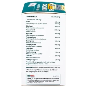 Viên xương khớp Khương Thảo Đan hỗ trợ làm trơn khớp và phục hồi sụn khớp (120 viên)