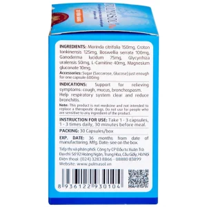 Viên uống Pulmasol Plus Fuma hỗ trợ giảm ho, giảm đờm (30 viên)