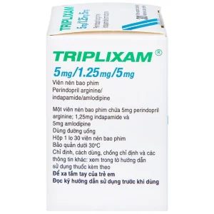 Thuốc Triplixam 5mg/1.25mg/5mg Servier điều trị tăng huyết áp (30 viên)
