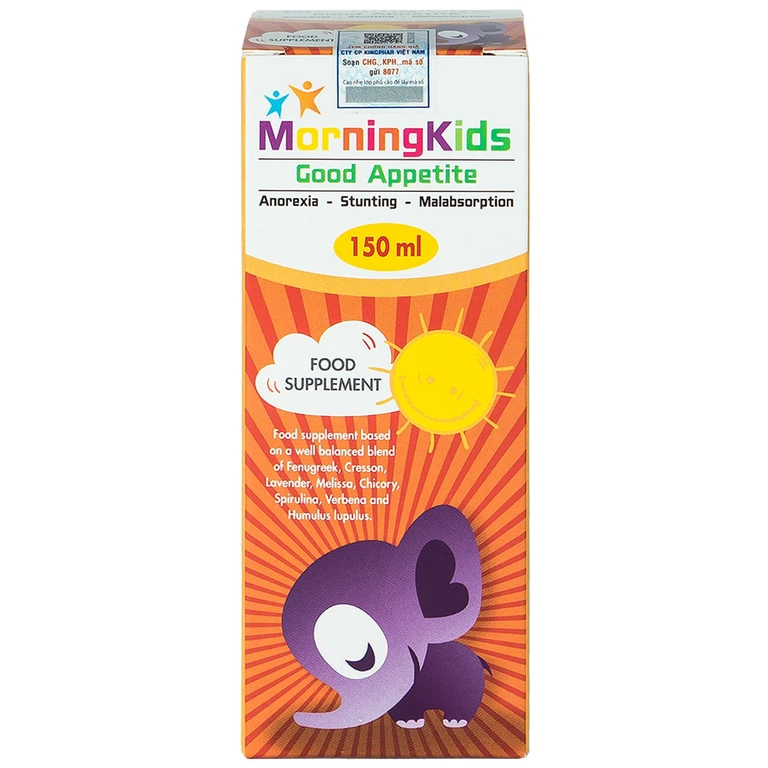 Dung dịch MorningKids Good Appetite tăng cường tiêu hóa, giúp ăn ngon miệng (150ml)