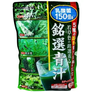 Bột rau xanh Meisen Aojiru Toyo Shinyaku bổ sung lợi khuẩn, tăng cường sức khỏe hệ tiêu hóa (60 gói x 3g)