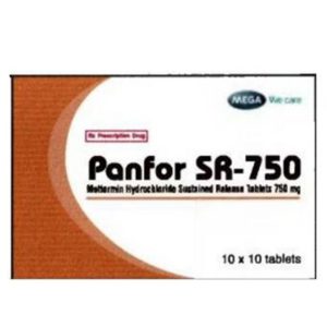 Thuốc Panfor SR-750 MEGA kiểm soát đường huyết tiểu đường típ 2 (100 viên)