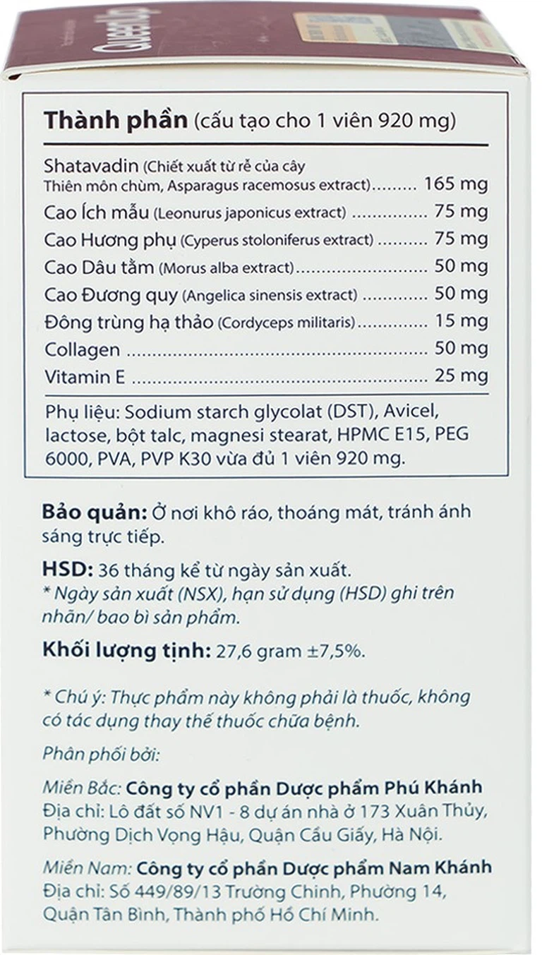 Viên uống QueenUp Thái Minh hỗ trợ tăng cường nội tiết tố nữ (30 viên)