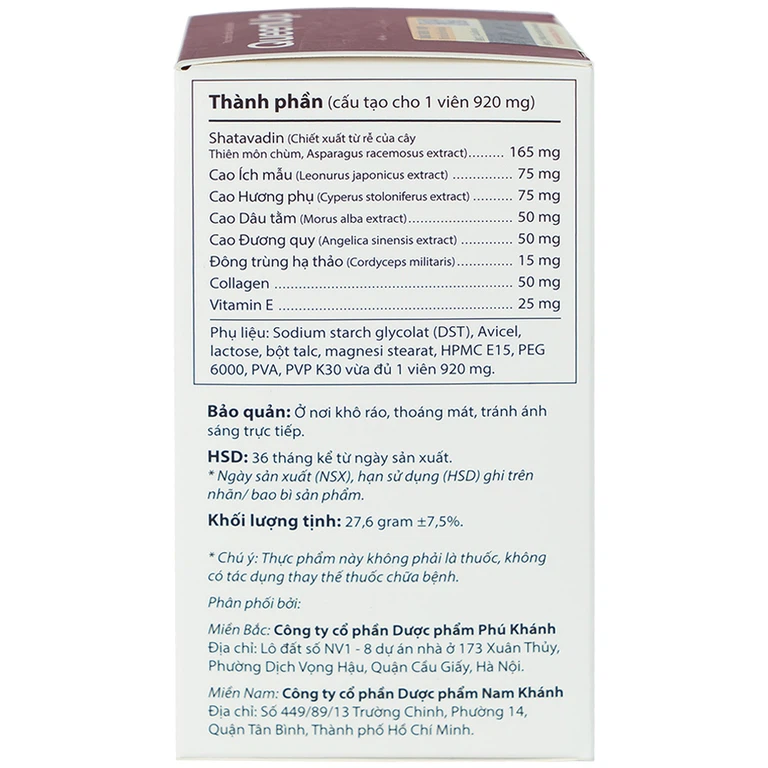 Viên uống QueenUp Thái Minh hỗ trợ tăng cường nội tiết tố nữ (30 viên)